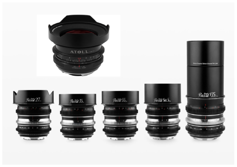 JOSEPH PETZVAL FOCUS-COUPLED BOKEH CONTROL ART LENSES FİVE LENS SET ATOLL ULTRA-WİDE 17 mm